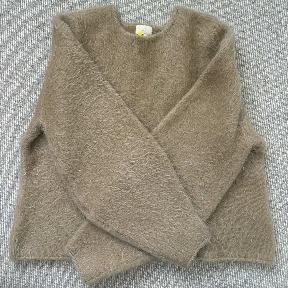 H&M Soft Tan Mohair Blend Sweater